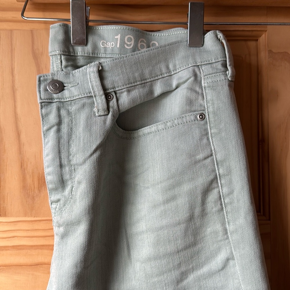 Gap mint green straight leg jeans